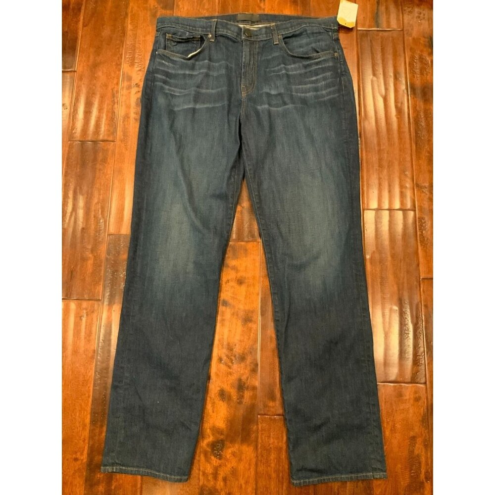 J Brand "Cole" Men's Dark Wash Relaxed Straight Leg Blue Jeans, Size 38
